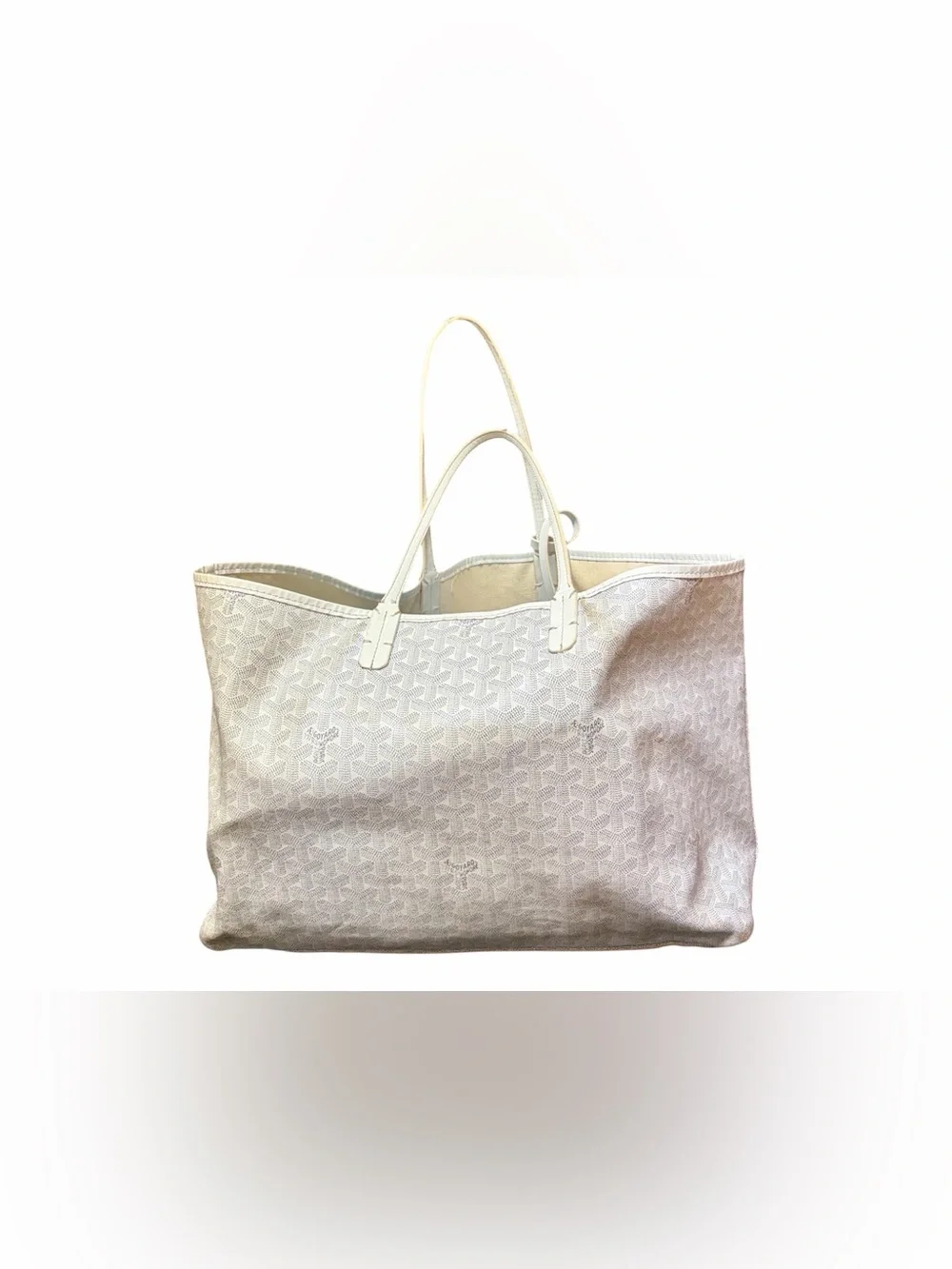 Goyard Off-White/Beige Patterned Saint Louis Tote